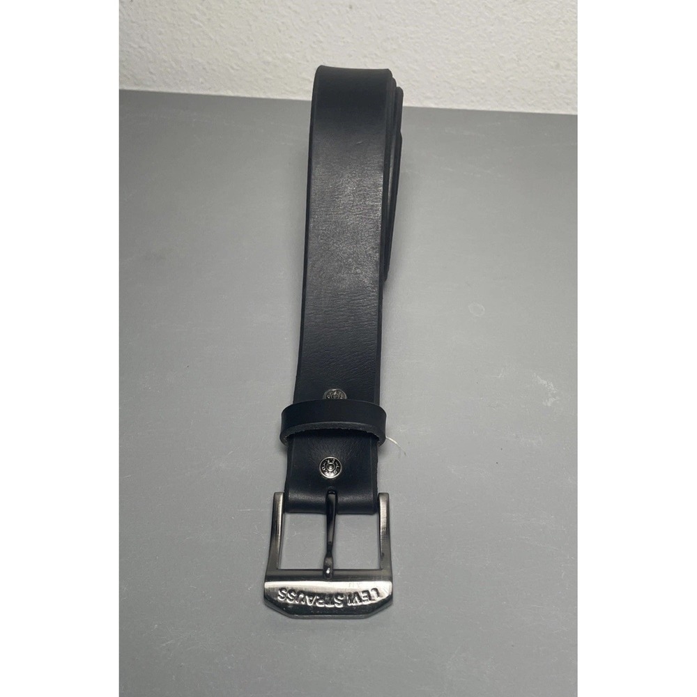Levi Strauss Black Genuine Leather Belt Men's Size 34-36